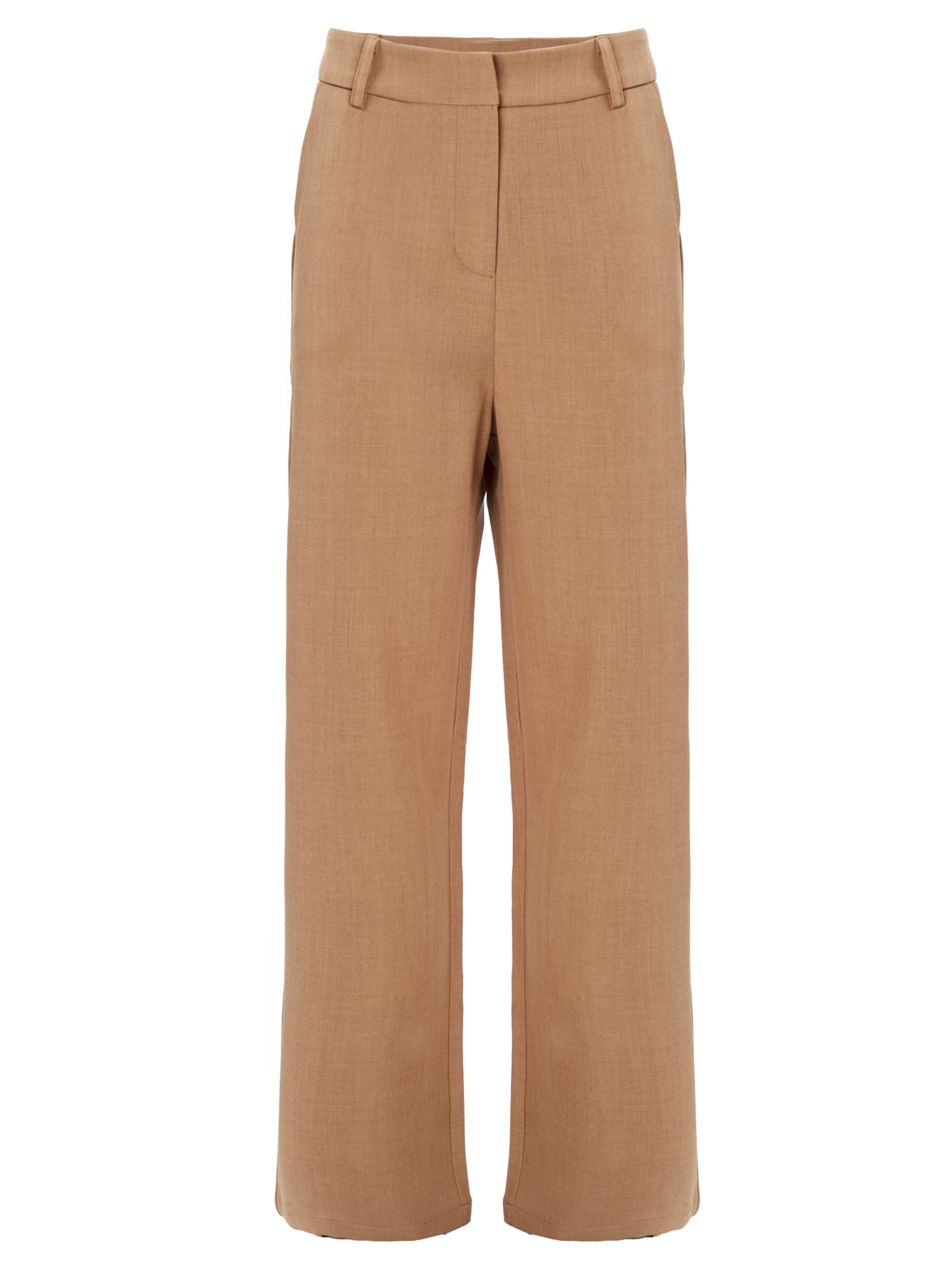 Influencer Wide Leg Hose in Beige: Vorderseite