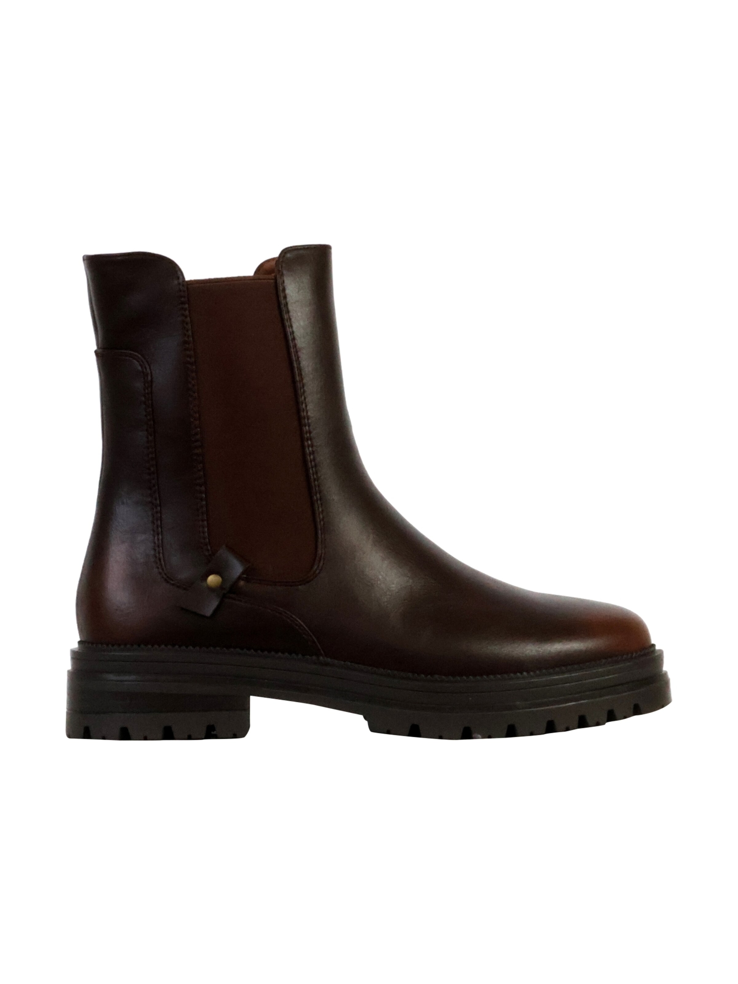 Bottines The Divine Factory en marron : devant