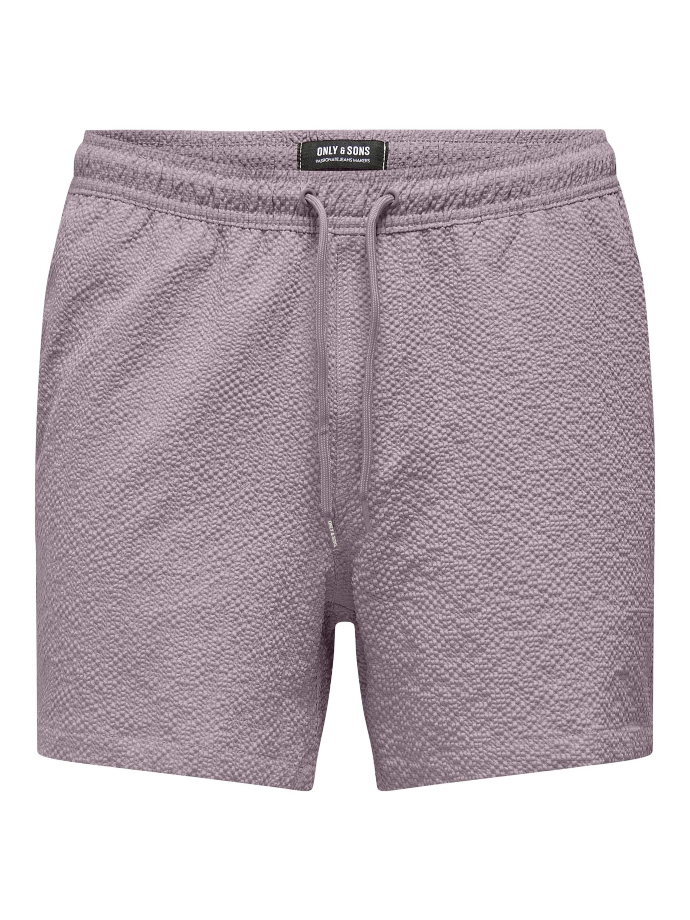 Shorts de bain 'Ted' Only & Sons en violet : devant