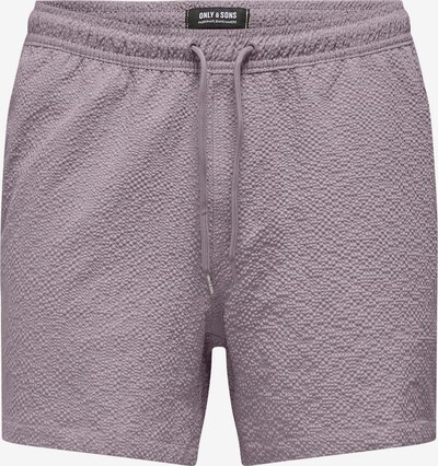 Only & Sons Badeshorts 'Ted' in lila / helllila, Produktansicht