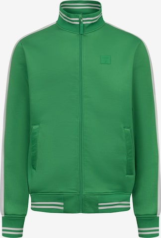 Derbe Zip-Up Hoodie 'Trainer' in Green: front