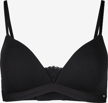 Skiny Triangle Bra in Black: front