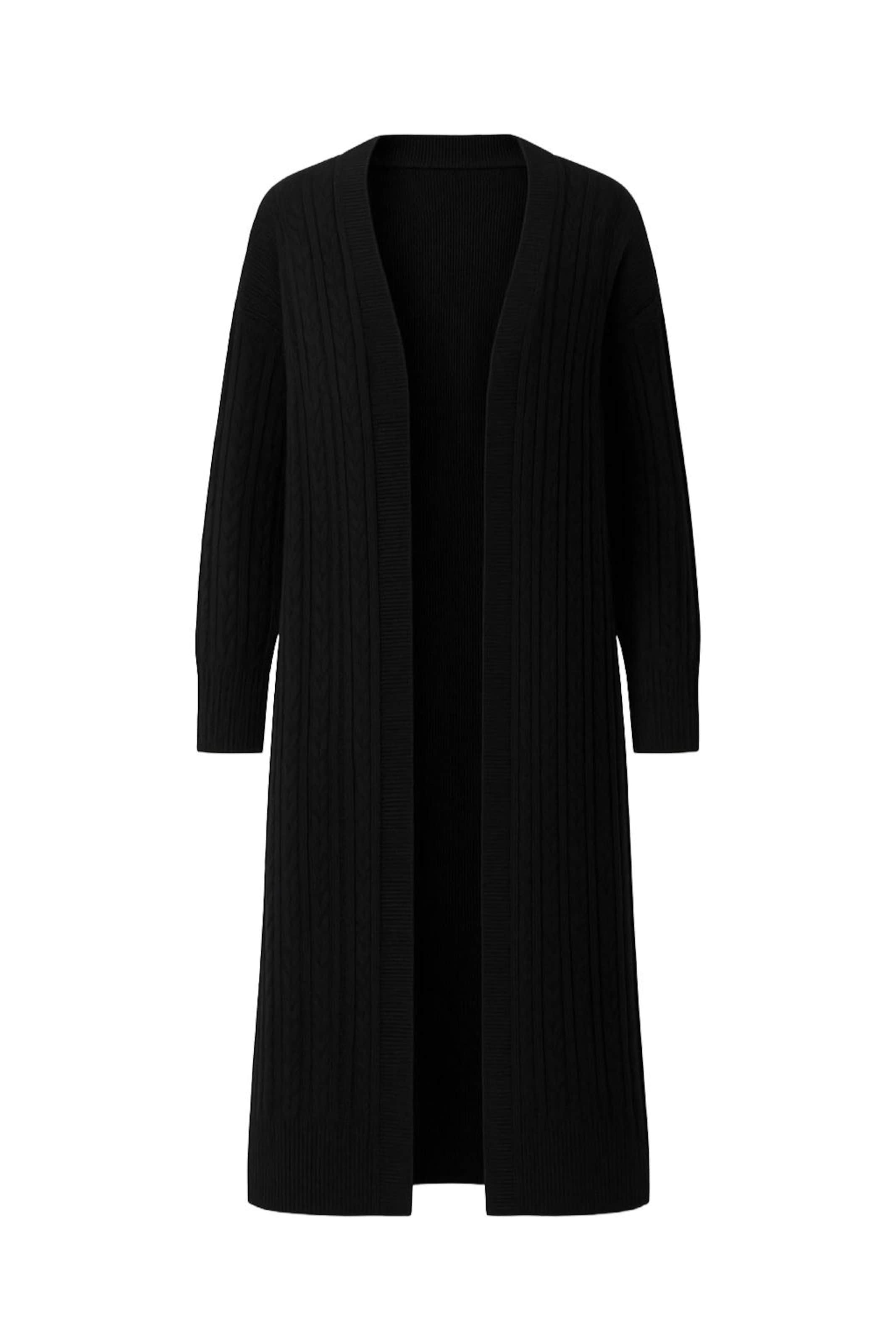 Shape Of You Knit Cardigan in Black: front