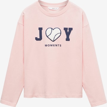 MANGO KIDS Shirt 'JOY' in Roze: voorkant