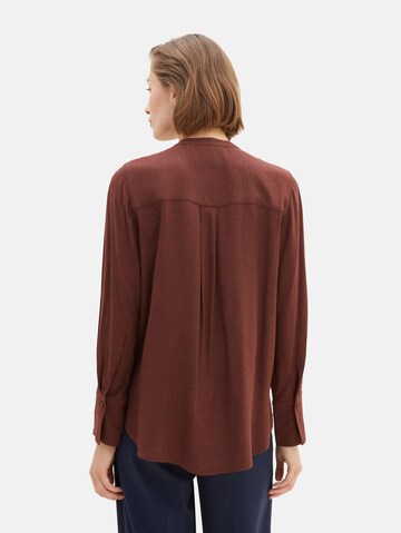 TOM TAILOR Blouse in Brown