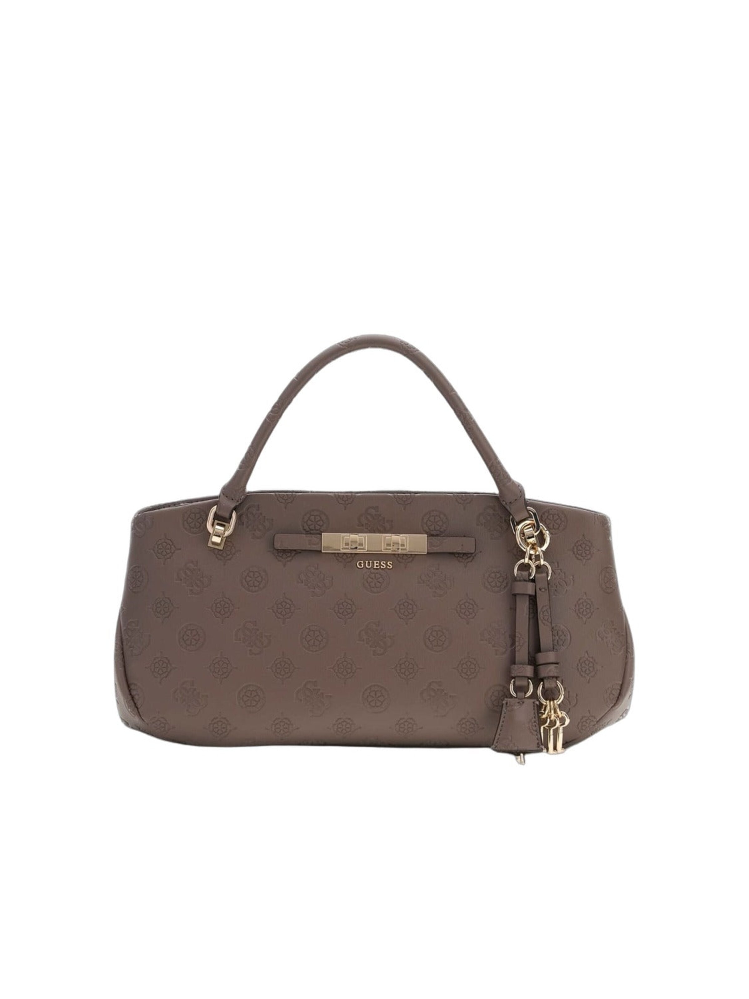 GUESS - Bolso de mano 'Guess Sac à Main Carmella 3 Compartiments Taupe Logo' en marrón: frente