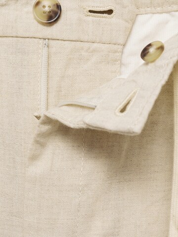 MANGO MAN Regular Bandplooibroek 'Romelino' in Beige