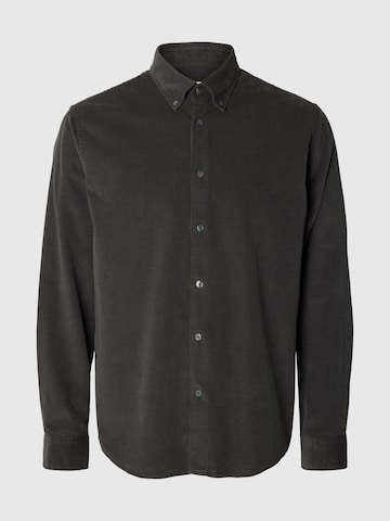 SELECTED - Ajuste regular Camisa 'SLHDanni' en gris: frente