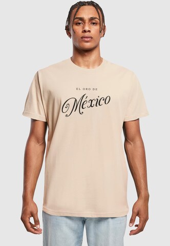 Maglietta 'Mexico Salt Sip Lime' di Mister Tee in beige: frontale