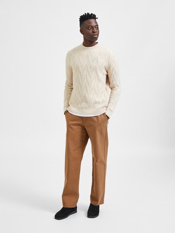 SELECTED HOMME Pullover 'CARIS' i beige