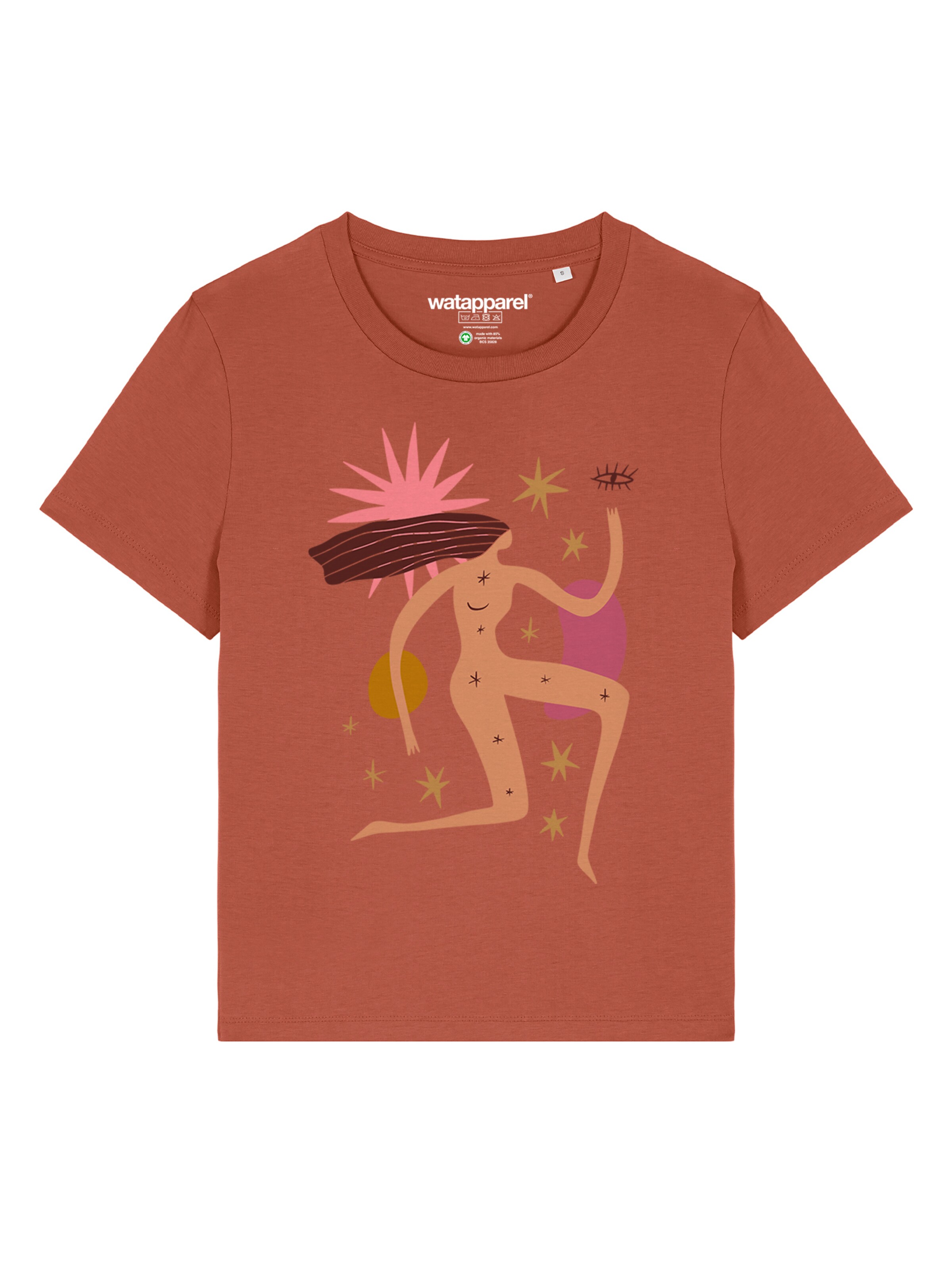T-shirt 'Love And Flex' Watapparel en rouge : devant