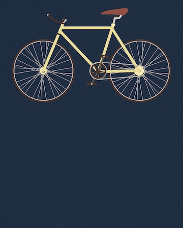 Watapparel T-Shirt ' Yellow Bike ' in Blau