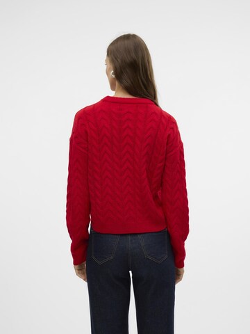VERO MODA Pullover 'SNOWMAN' i rød