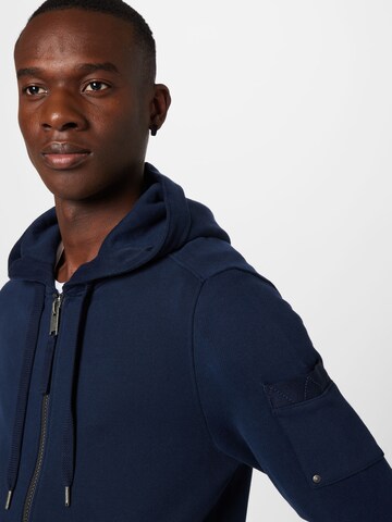 TOM TAILOR Zip-Up Hoodie in Blue