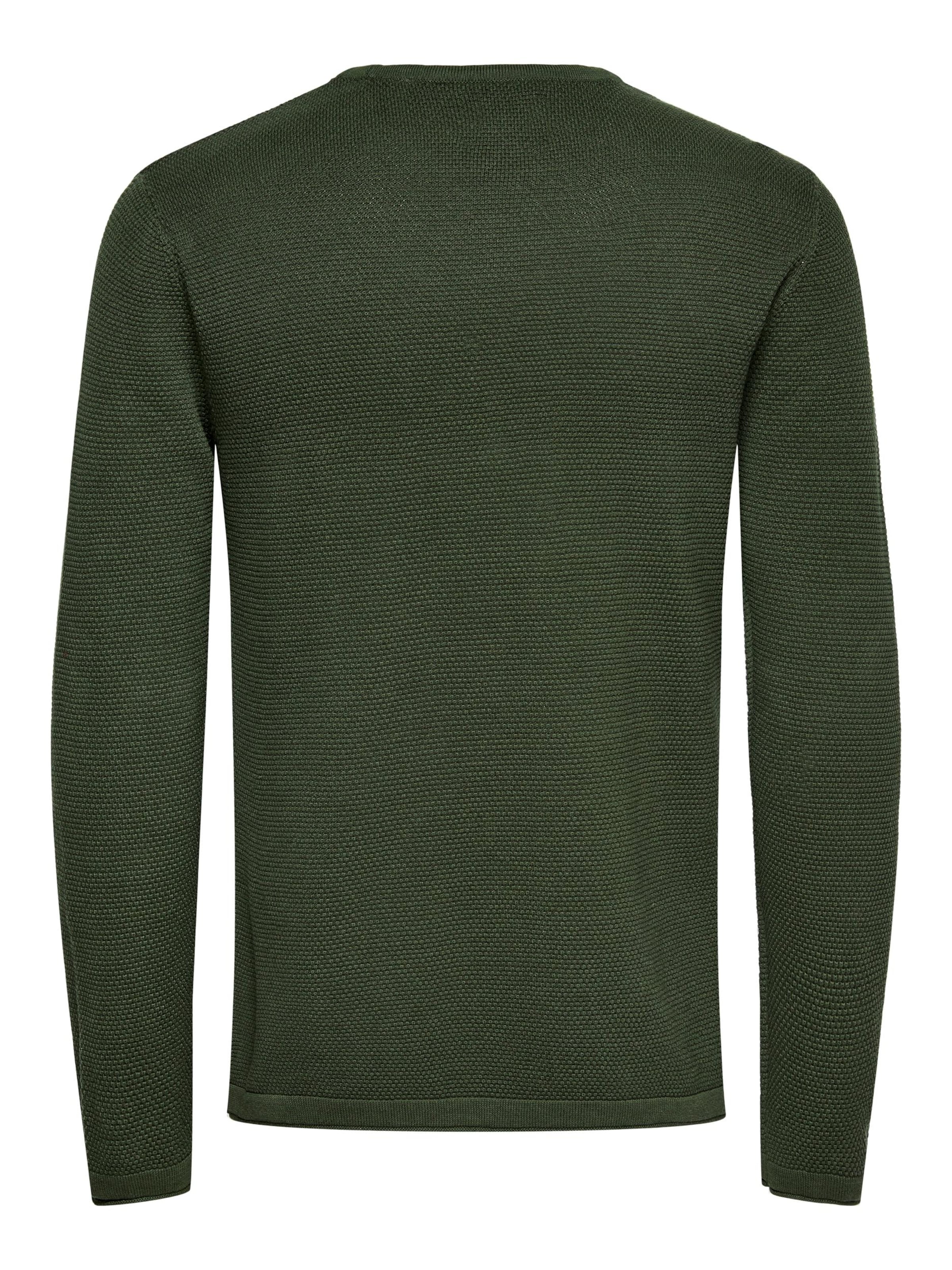 Only & Sons Regular Fit Pullover 'Panter' in Grün
