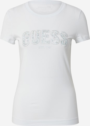 T-shirt GUESS en bleu : devant