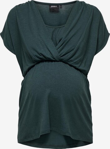 T-shirt Only Maternity en vert : devant