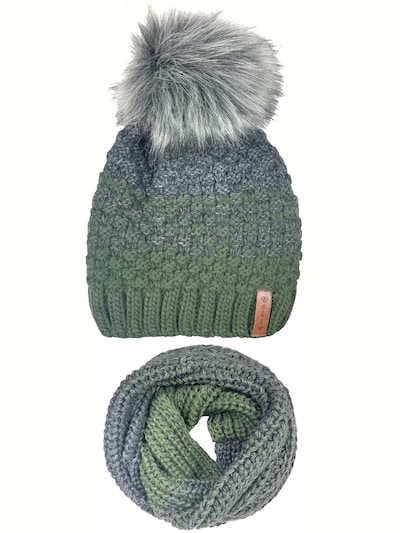 Kumixi Beanie 'Set: Mütze & Loop Schal' in Olive, Item view