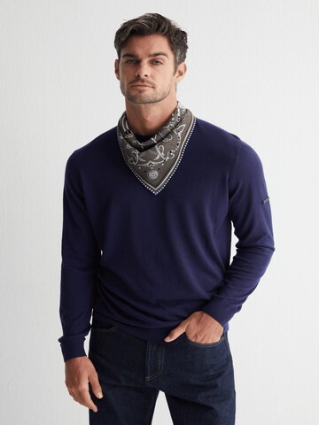SILK & CASHMERE Knit cardigan in Blue
