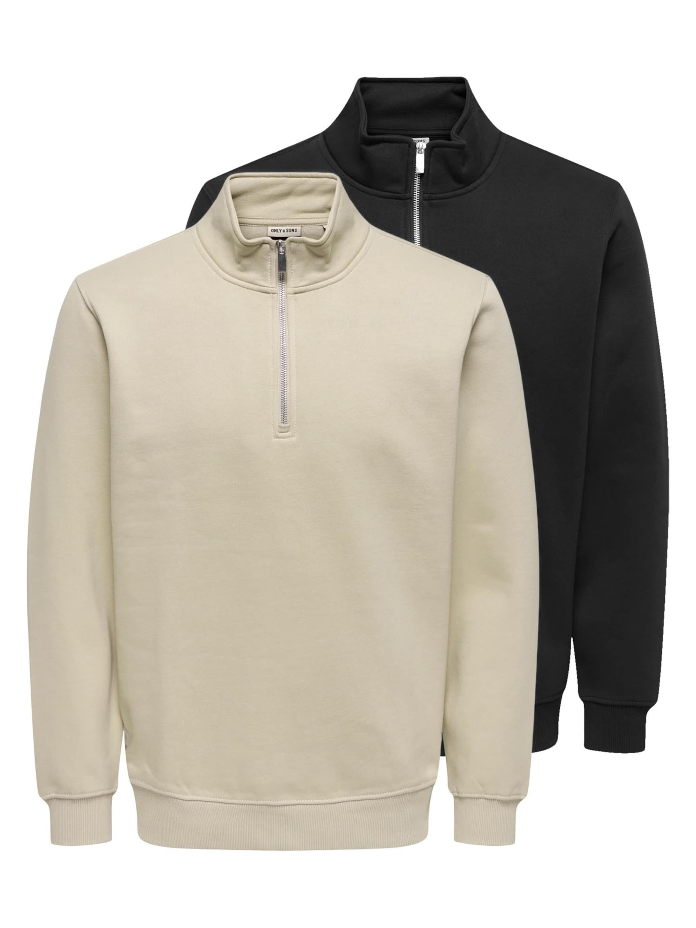 Only & Sons Sweatshirt 'Connor' in Beige: voorkant