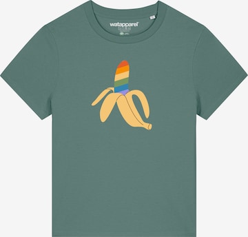 Watapparel T-Shirt ' Rainbow Banana ' in Grün: Vorderseite