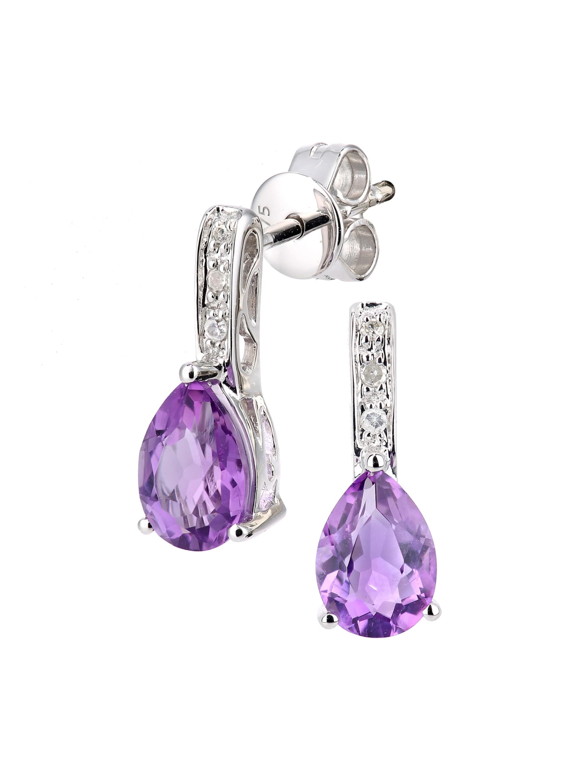 DIAMANT LETERNEL Boucles d'oreilles en One Size en argent, Vue avec produit