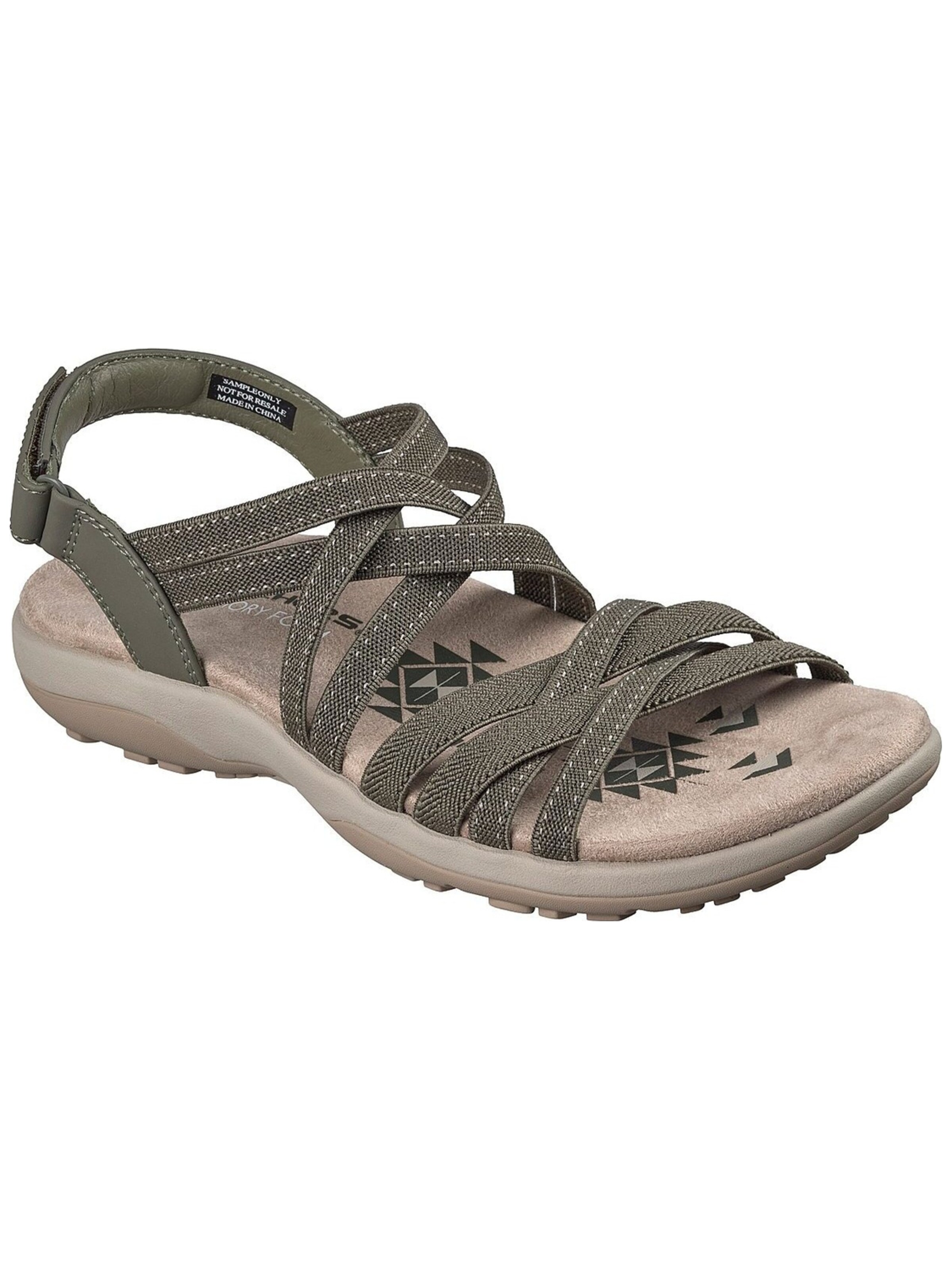 SKECHERS Sandaal 'Skechers Reggae Slim - Summer Getaway' in Groen: voorkant