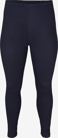 Skinny Leggings de la Zizzi pe albastru: față