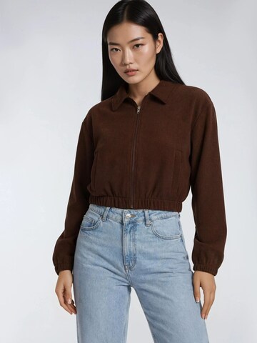 Veste mi-saison MixRay en marron : devant