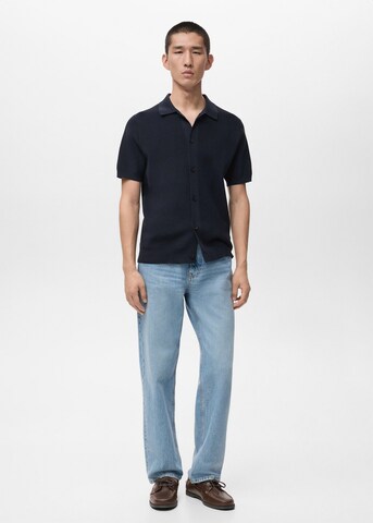 MANGO MAN Regular fit Button Up Shirt 'Lino-H' in Blue
