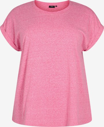 Maglietta 'VAVA' di Zizzi in rosa: frontale