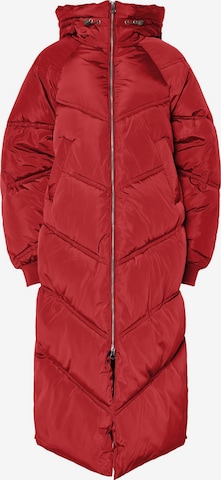 PIECES Winterjas 'PCJOLIE' in Rood: voorkant