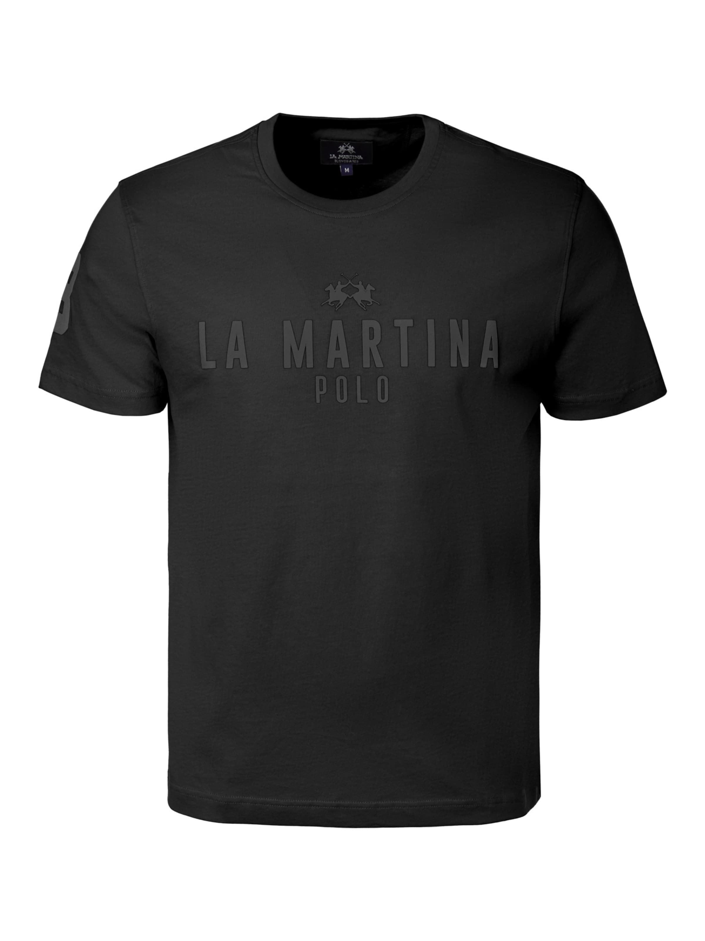 La Martina T-Shirt in Schwarz: Vorderseite