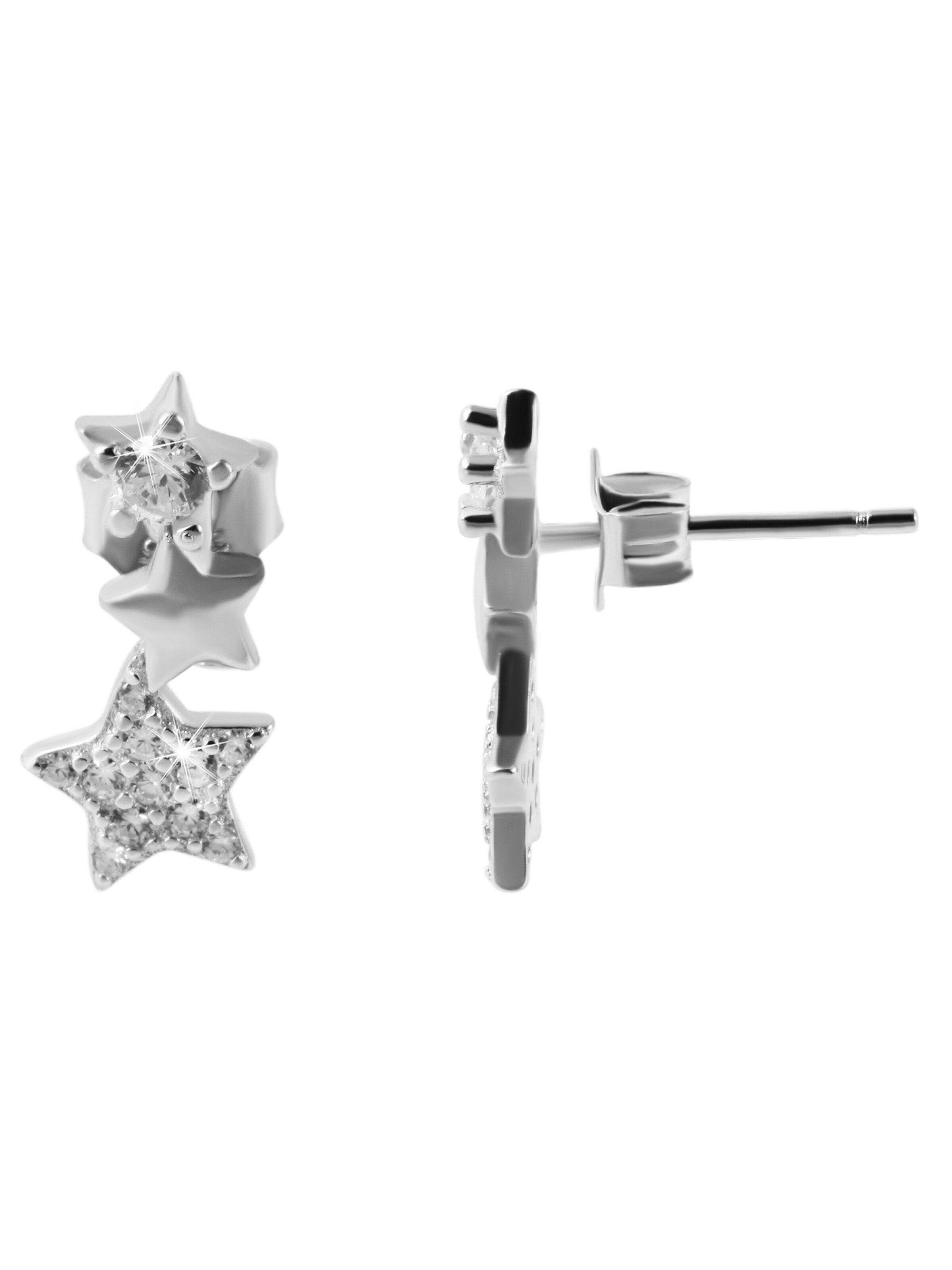 Akzent Earrings '"Selina" aus 925 Sterlingsilber, rhodiniert, langlebig' in Silver