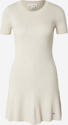 Rochie tricotat de la Calvin Klein Jeans pe alb: față