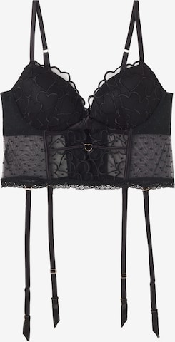 INTIMISSIMI Corsage 'SILVIA QUEEN OF HEARTS' in Black: front