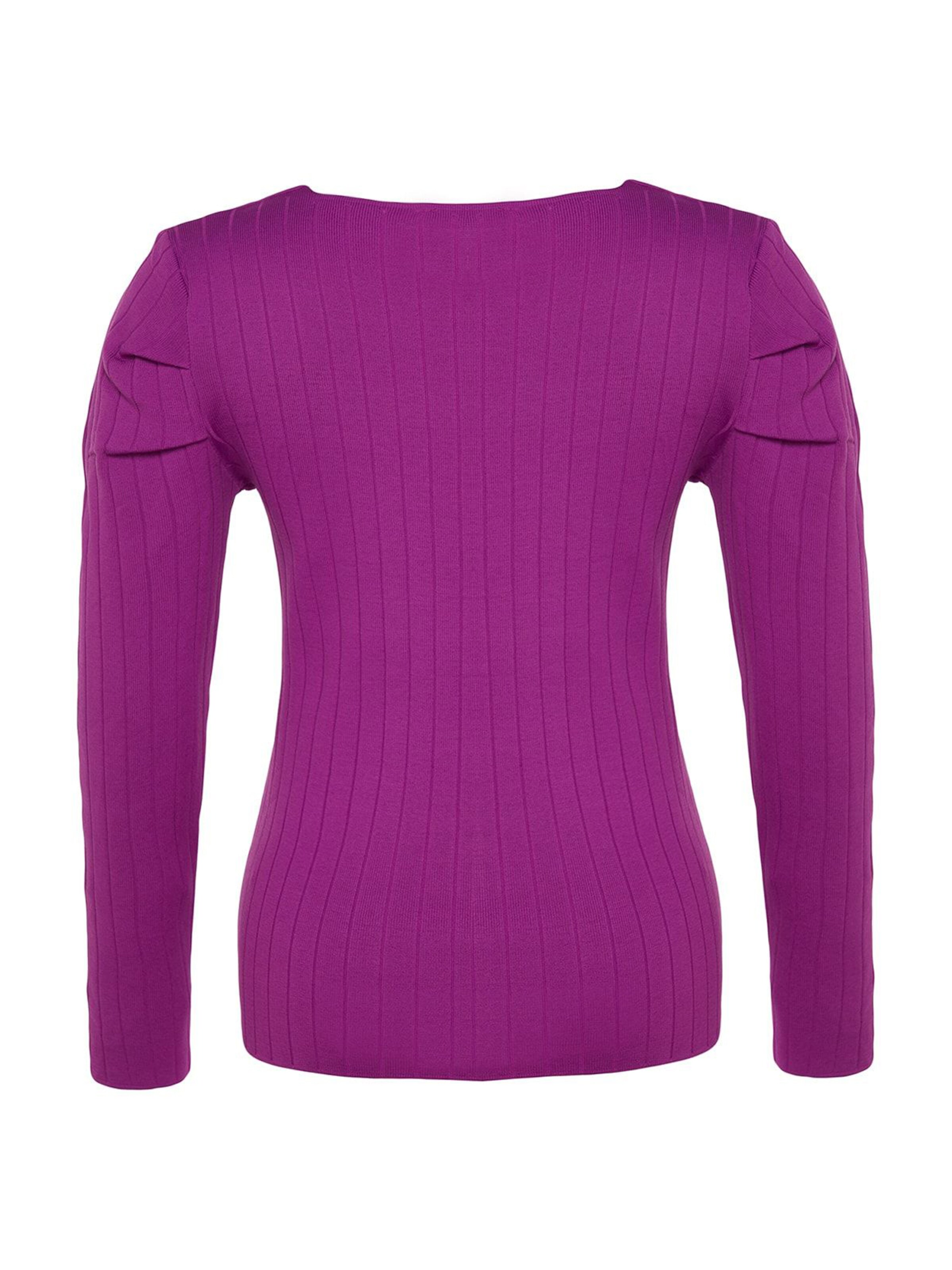 Trendyol CurvePulover - ljubičasta boja