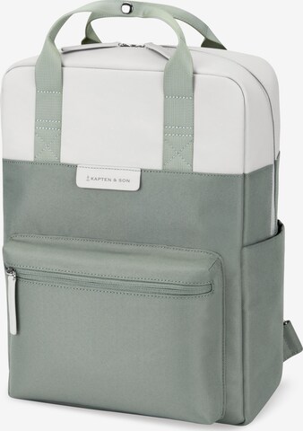 Kapten & Son Rugzak 'Bergen Muted Sage Sprinkled' in Groen: voorkant