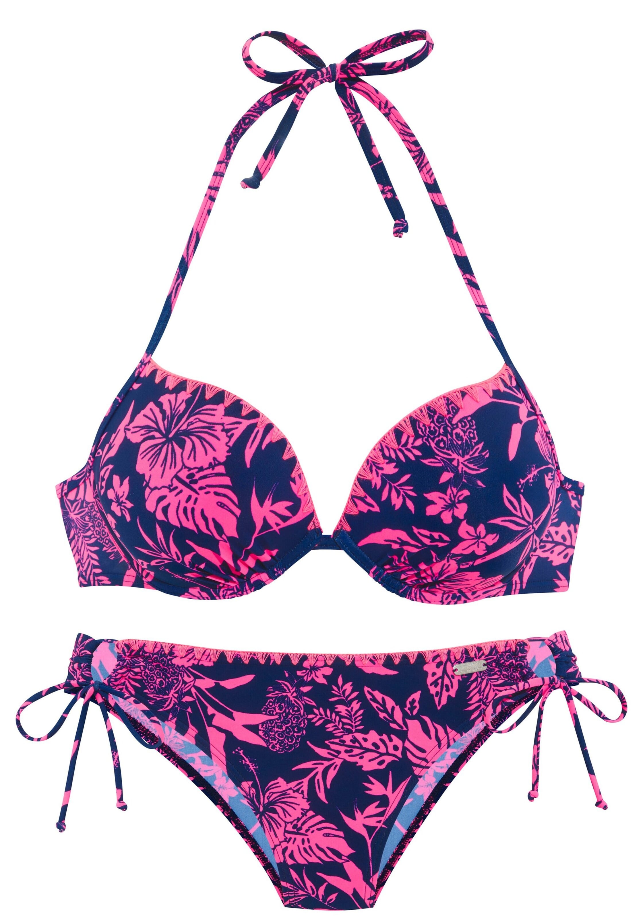 VENICE BEACH Push-up Bikini in Lila: Vorderseite