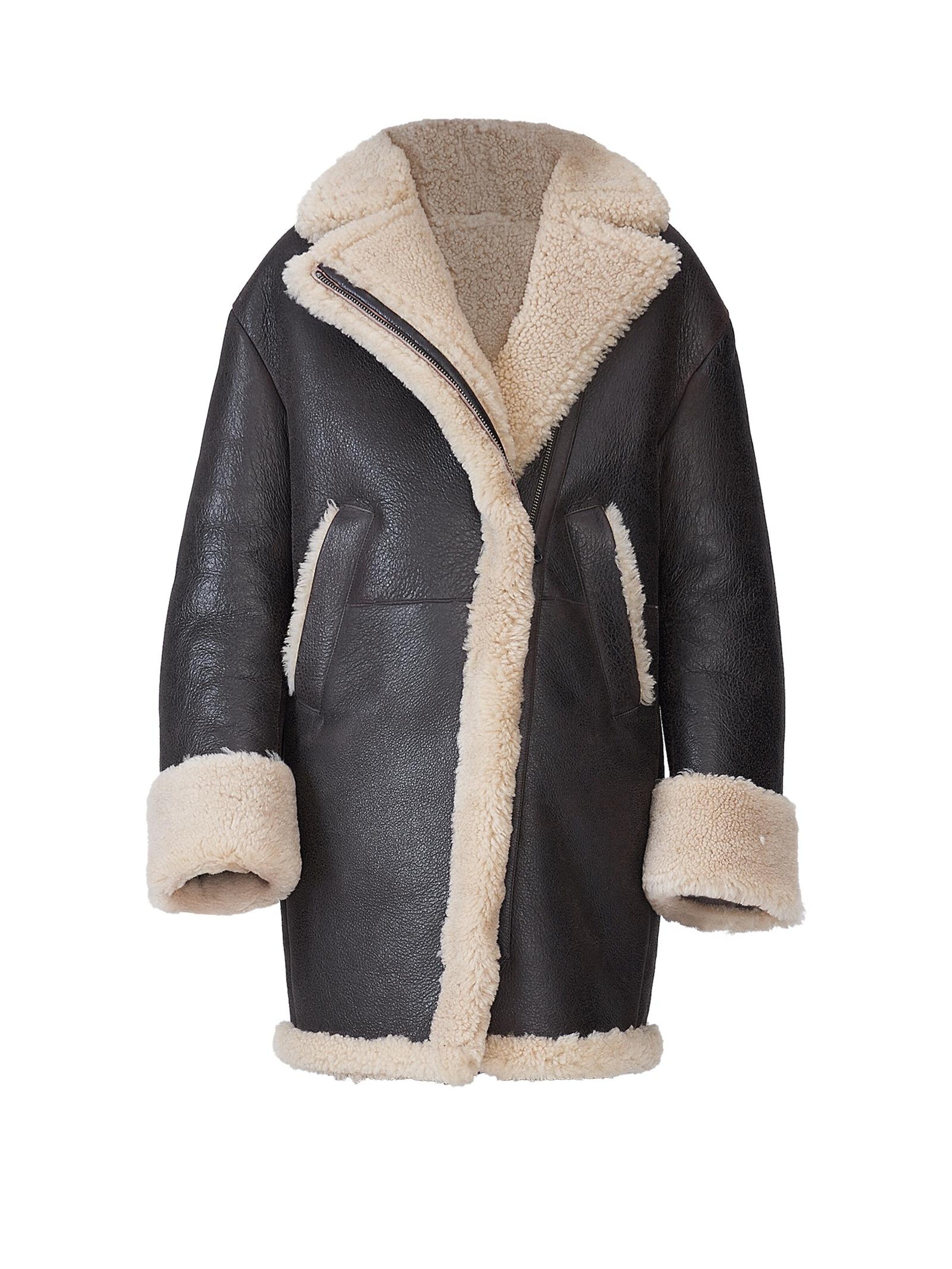 VESPUCCI BY VSP Winter Coat 'Eleonore' in Brown: front