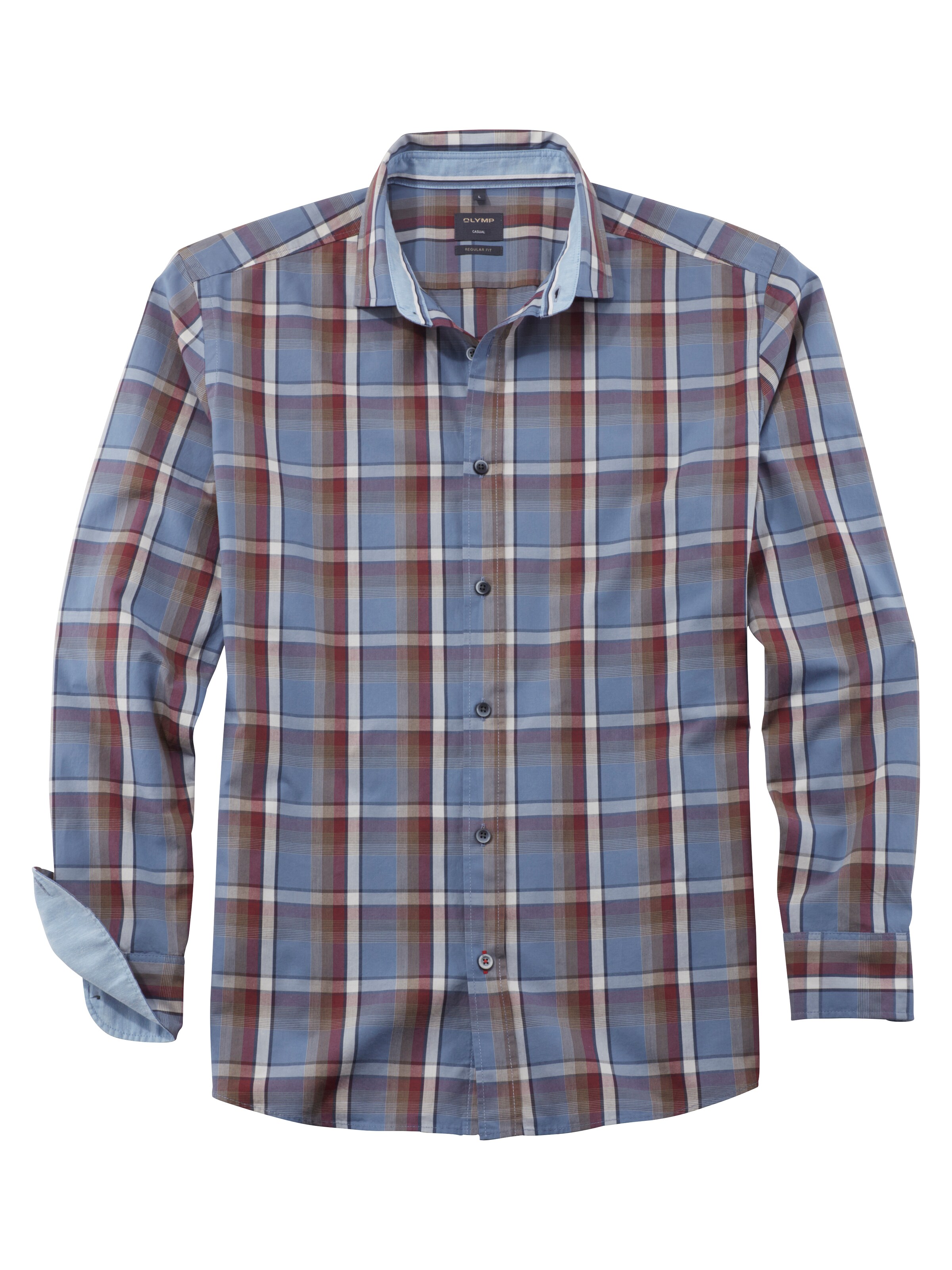 OLYMP Button Up Shirt in Blue: front