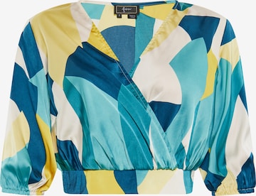 faina - Blusa en azul: frente