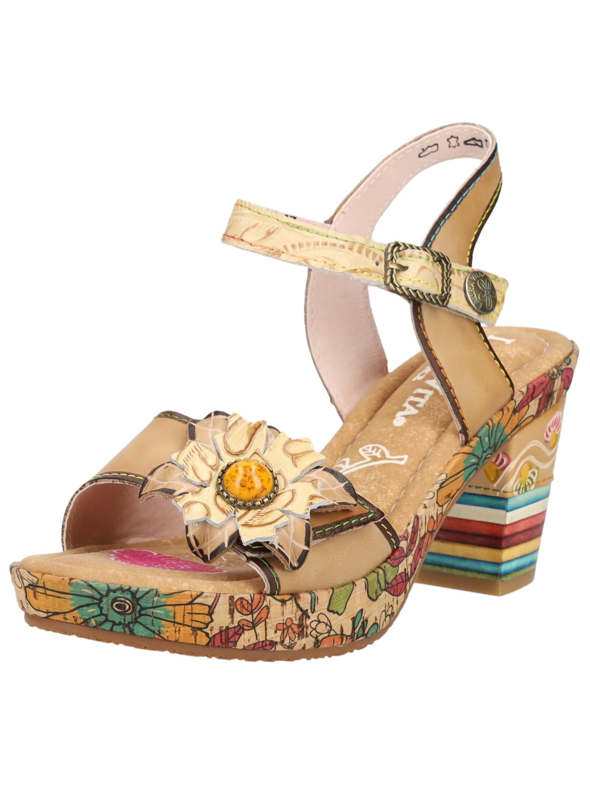 Laura Vita Sandal in Beige: front