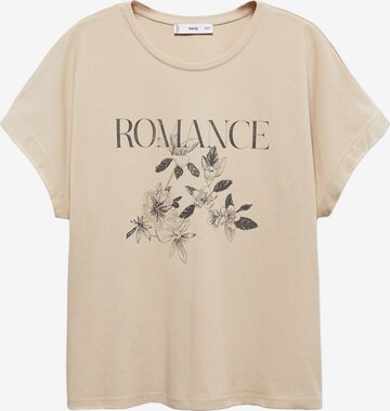 T-shirt 'ILUSTRA' MANGO en beige : devant