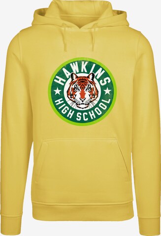 F4NT4STIC Sweatshirt 'Stranger Things Hawkins Netflix TV Series' in Yellow: front