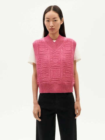 Pullover 'Mica' di Thinking MU in rosa: frontale