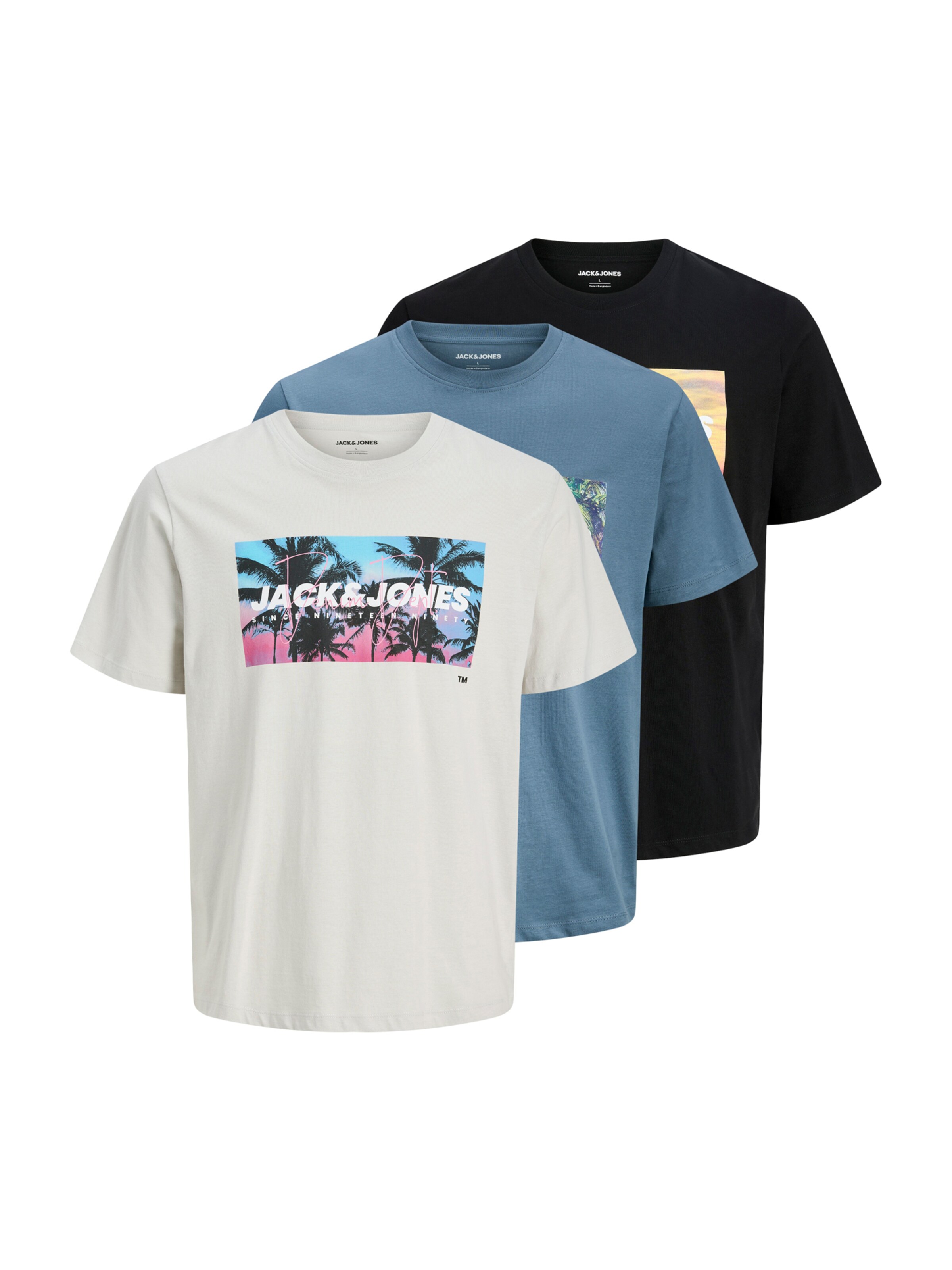 JACK & JONES Tričko 'JJINDIANA' - Modrá: predná strana