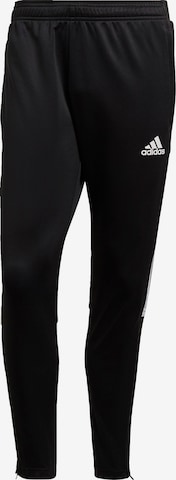 ADIDAS SPORTSWEAR Tapered Workout Pants 'Tiro 21' in Black: front