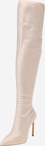 ALDO Overknees 'NASSIA' i beige: forside