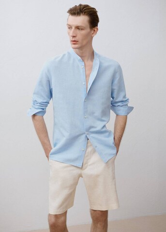 MANGO MAN Regular fit Button Up Shirt 'Chennai' in Blue